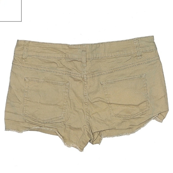 Nobo No Bounderies Khaki Chino Shorts Juniors Size 11 Cut Offs Raw Hem Summer - Picture 2 of 8